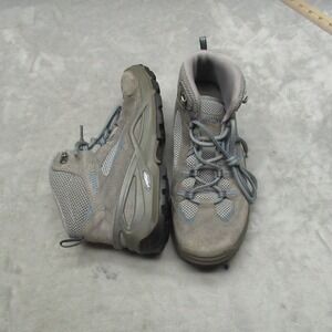 Lowa Womens 9 Hiking Boots Grey Suede Mesh Mid Cut Trail Trek Lace Up Vento QC